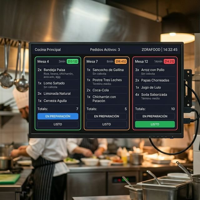 KDS Cocina Zorafood
